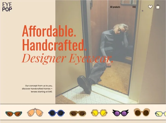 Eyewear Webshop – project cover