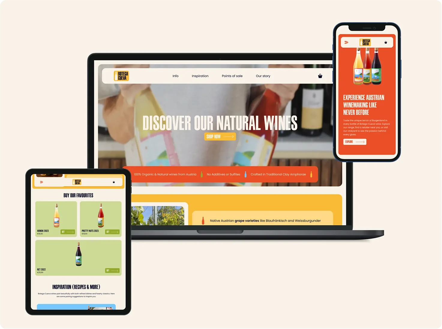 Natural wines site – project cover