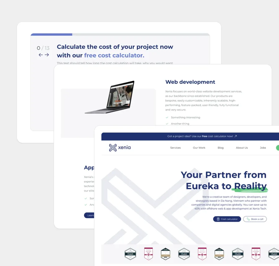 Xenia website Redesign – project cover