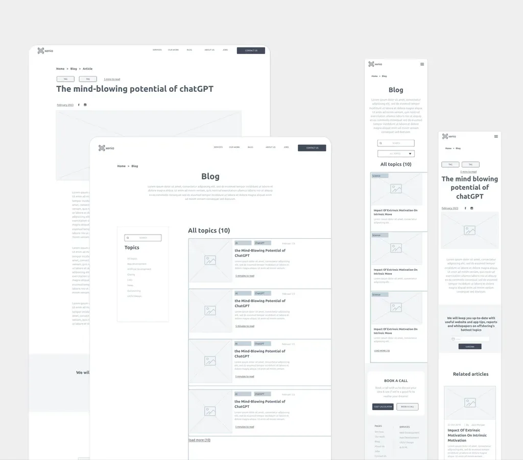 Xenia website Redesign – visual 3